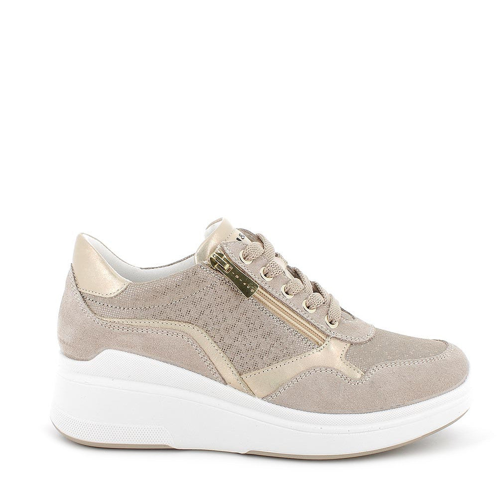 Scarpa Lacci + Zip Con Zeppa Igi & Co 76532