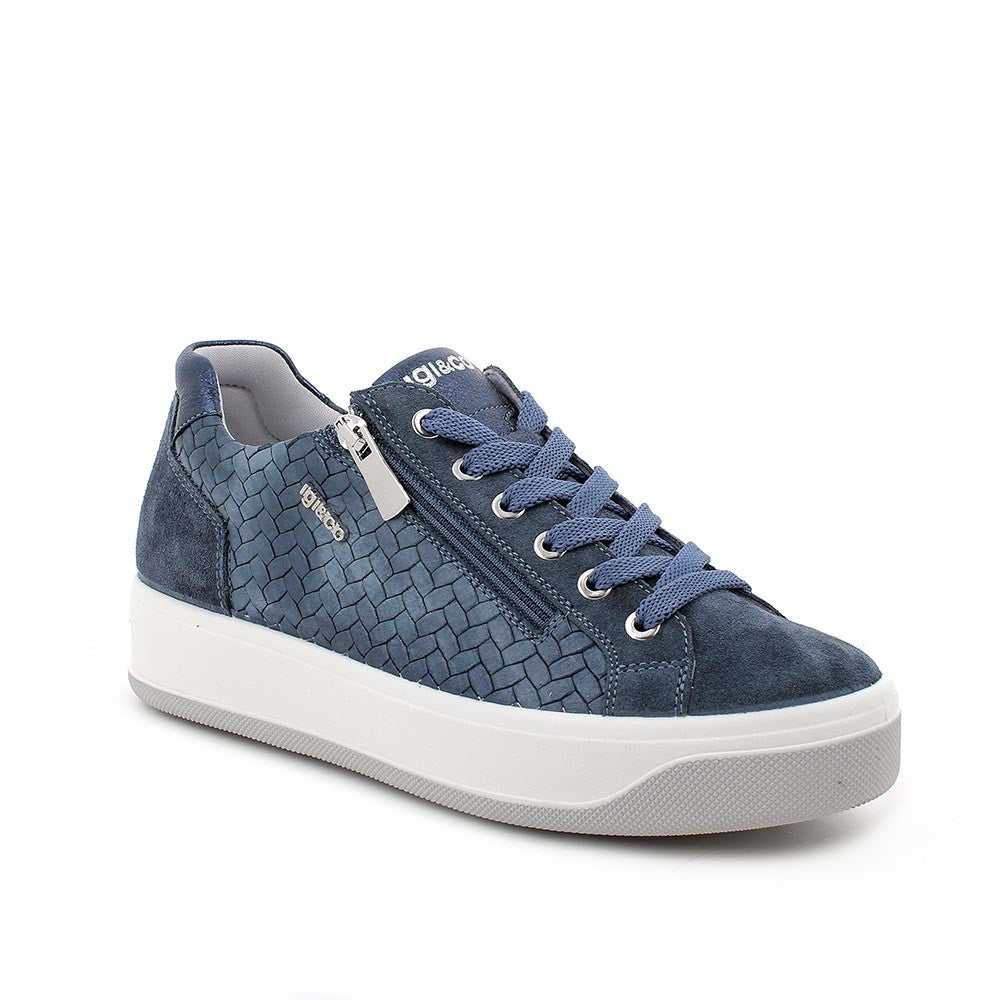 Scarpa Lacci + Zip S.Gomma Igi & Co 76565