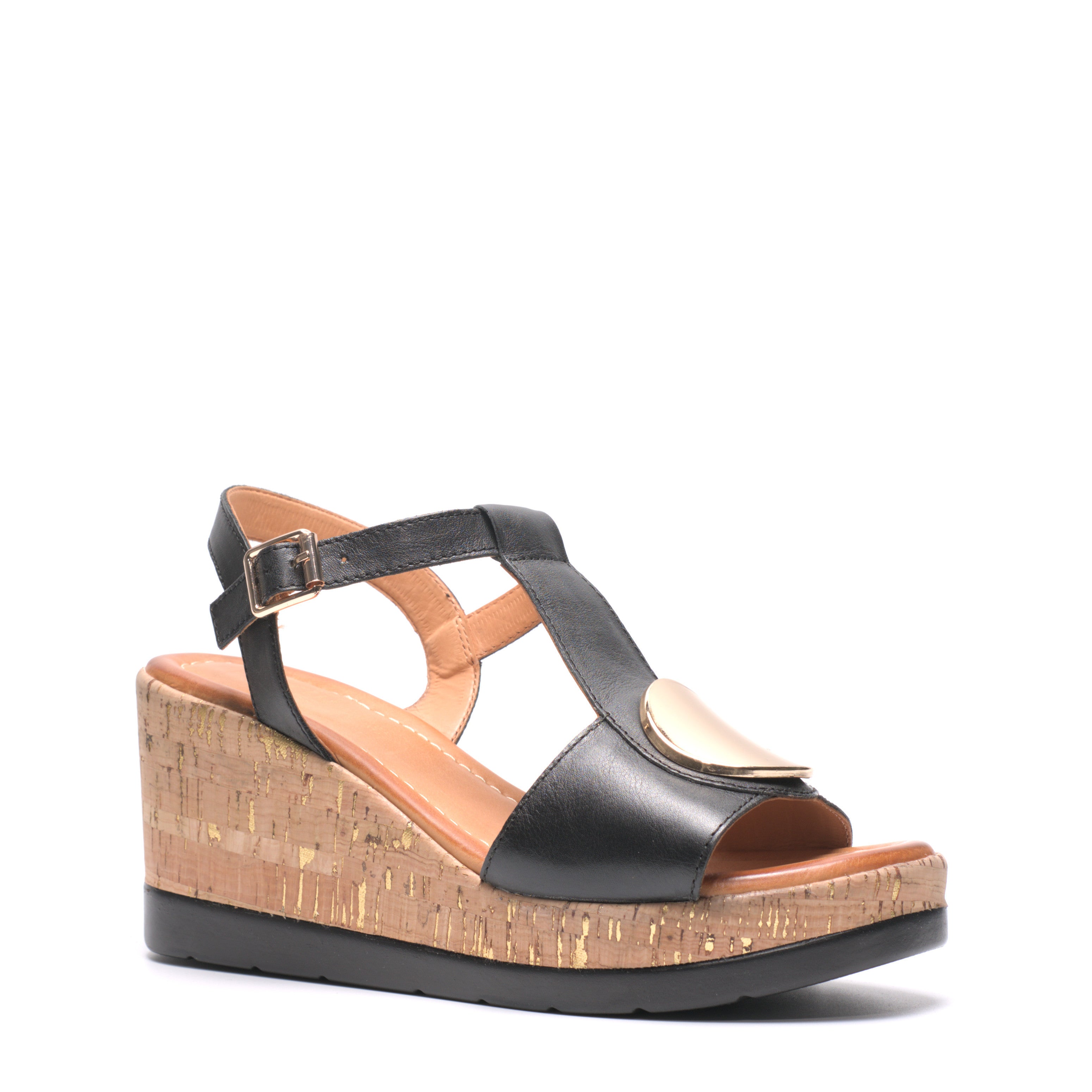 Sandalo Con Zeppa 7Cm Rame REHP07