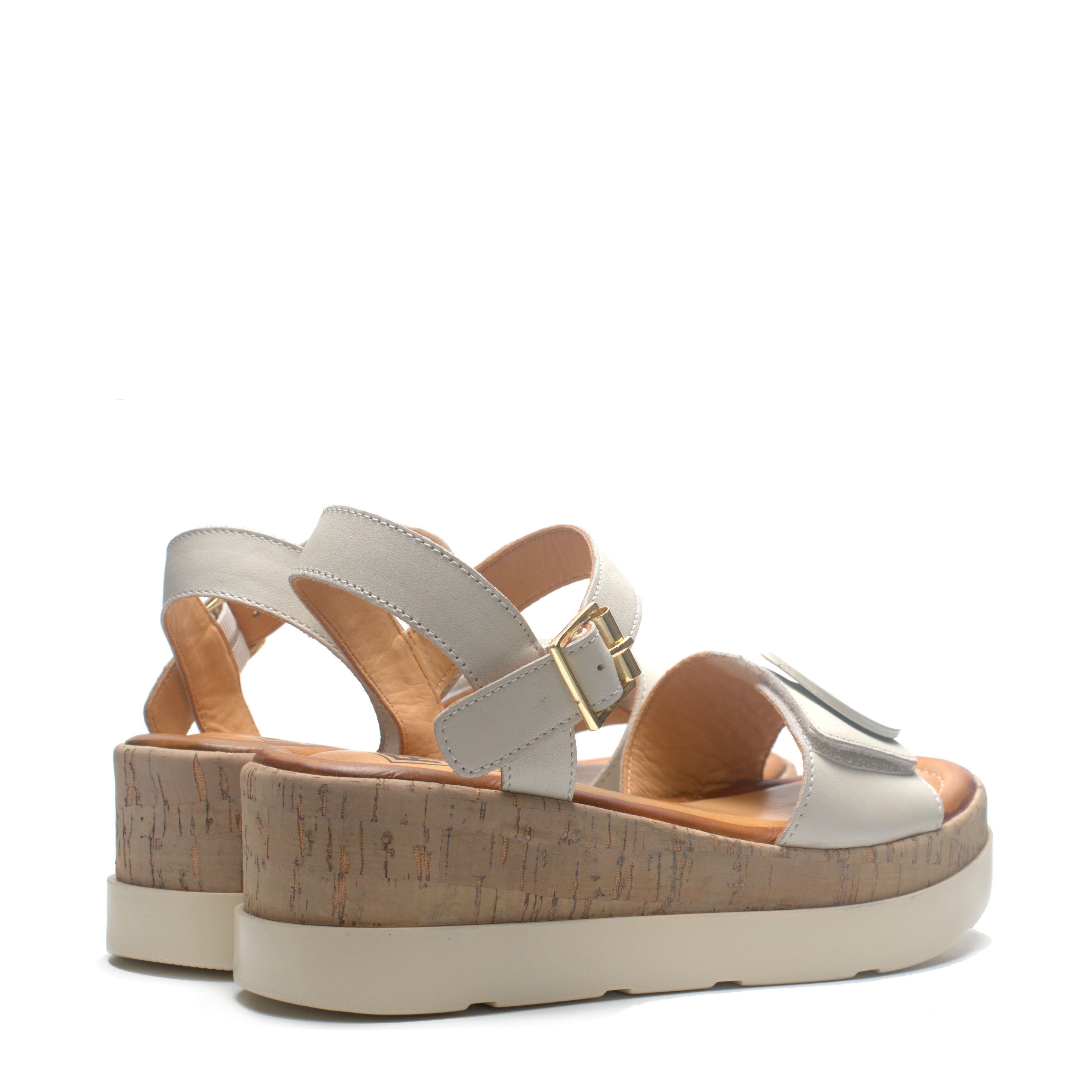 Sandalo Con Zeppa Cinturino + Strappo Rame RESP01