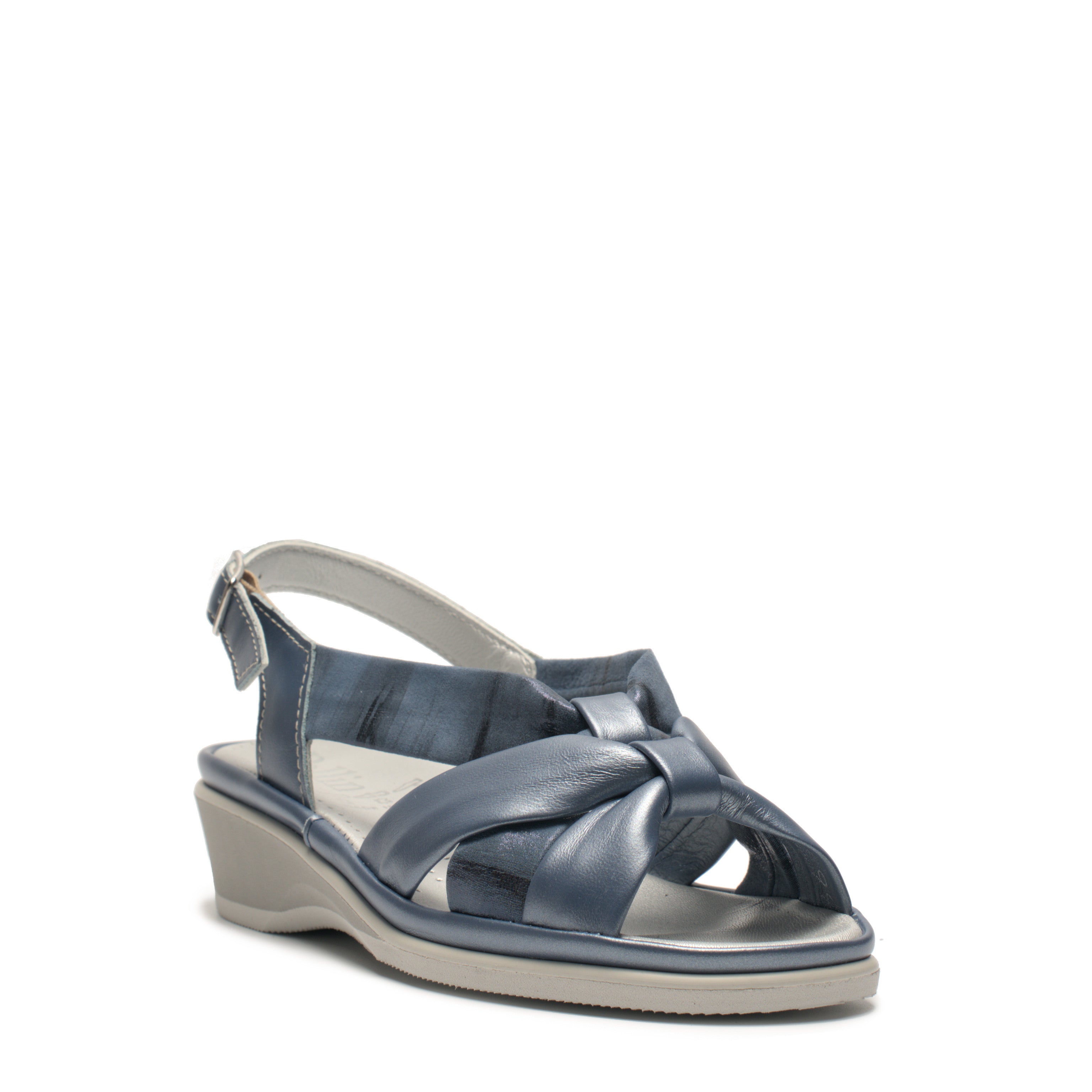 Sandalo Zeppa 2 Strappi S.Vibram Altino AMBRA