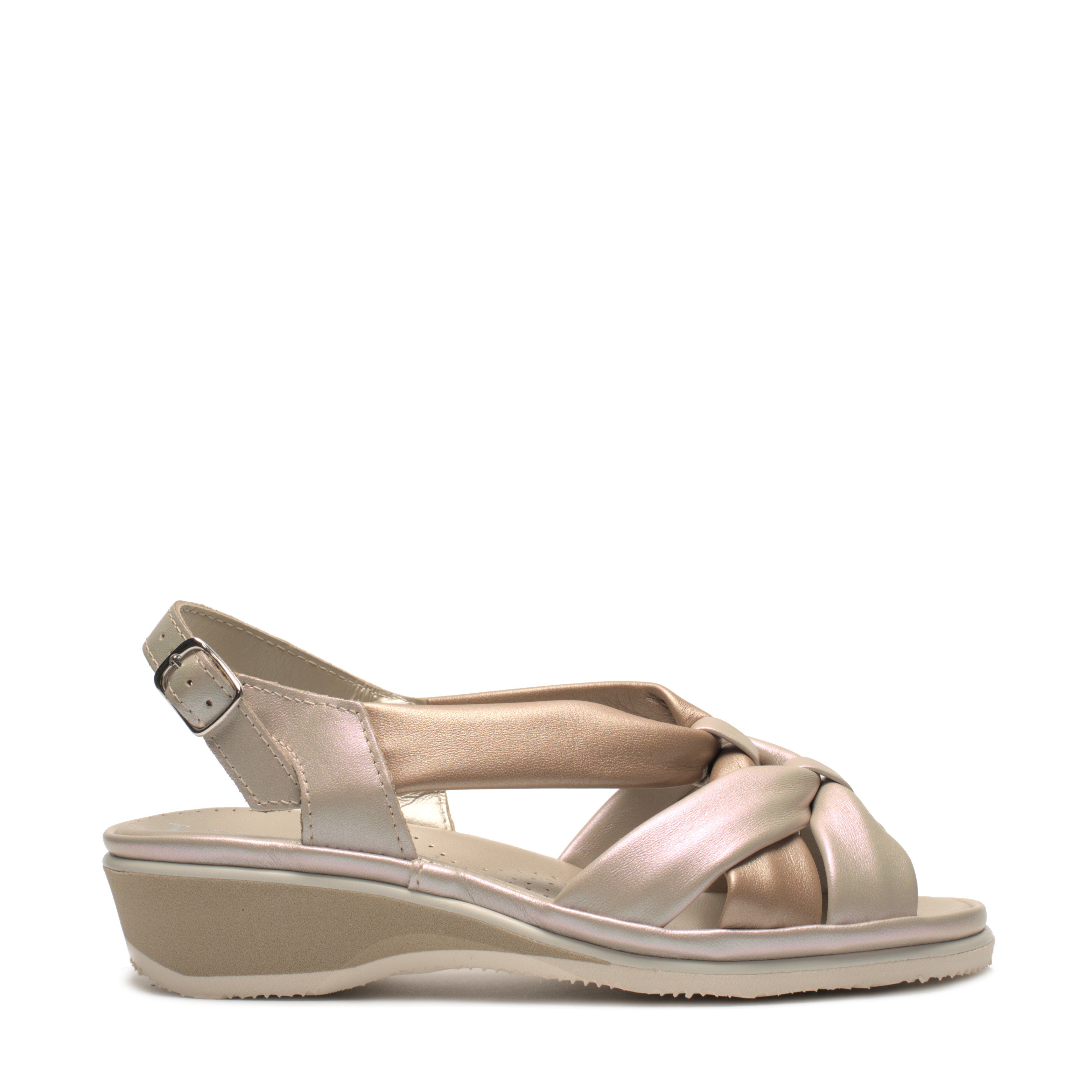 Sandalo Zeppa 2 Strappi S.Vibram Altino AMBRA