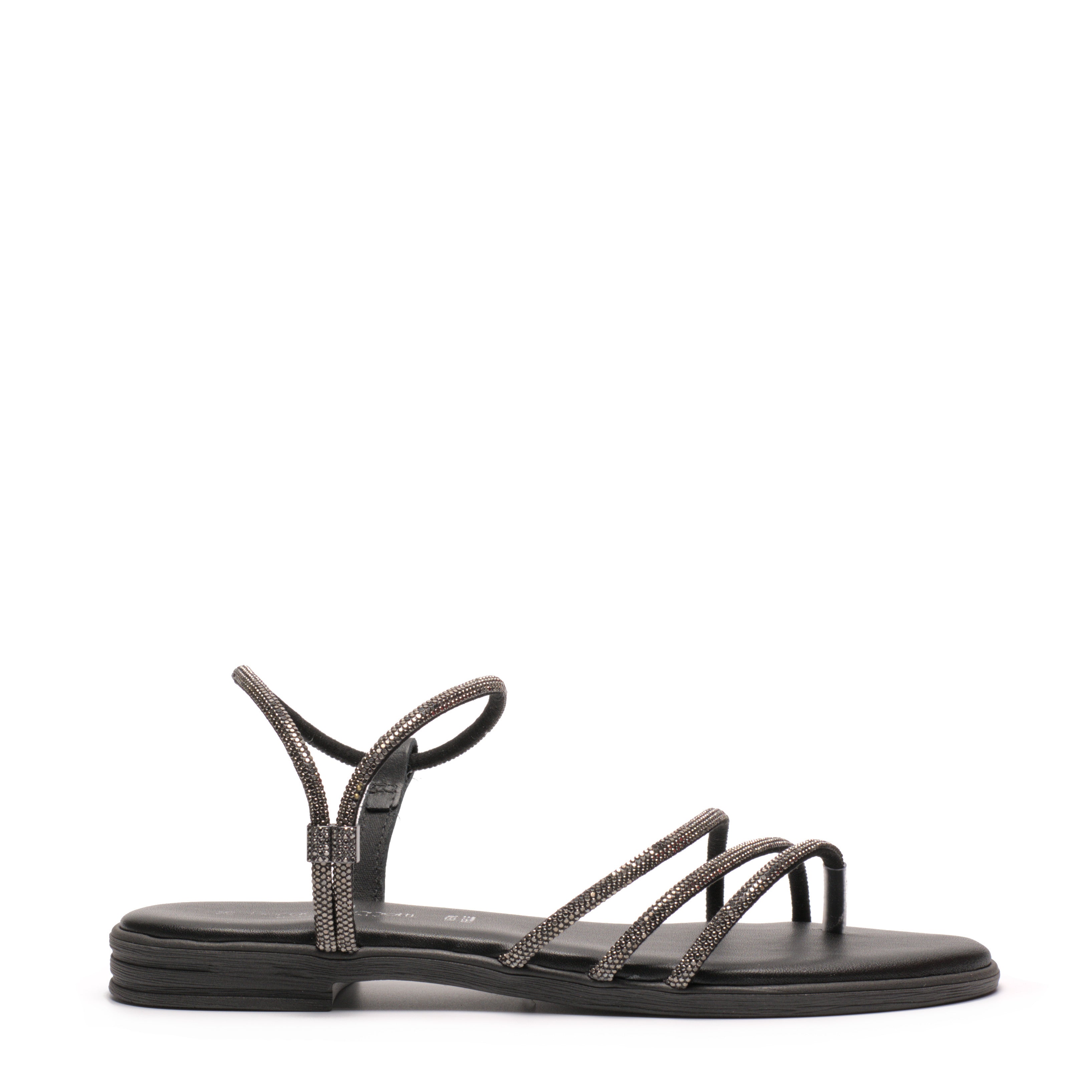 Infradito In Strass Tacco Basso Borgo Giannotti NP144