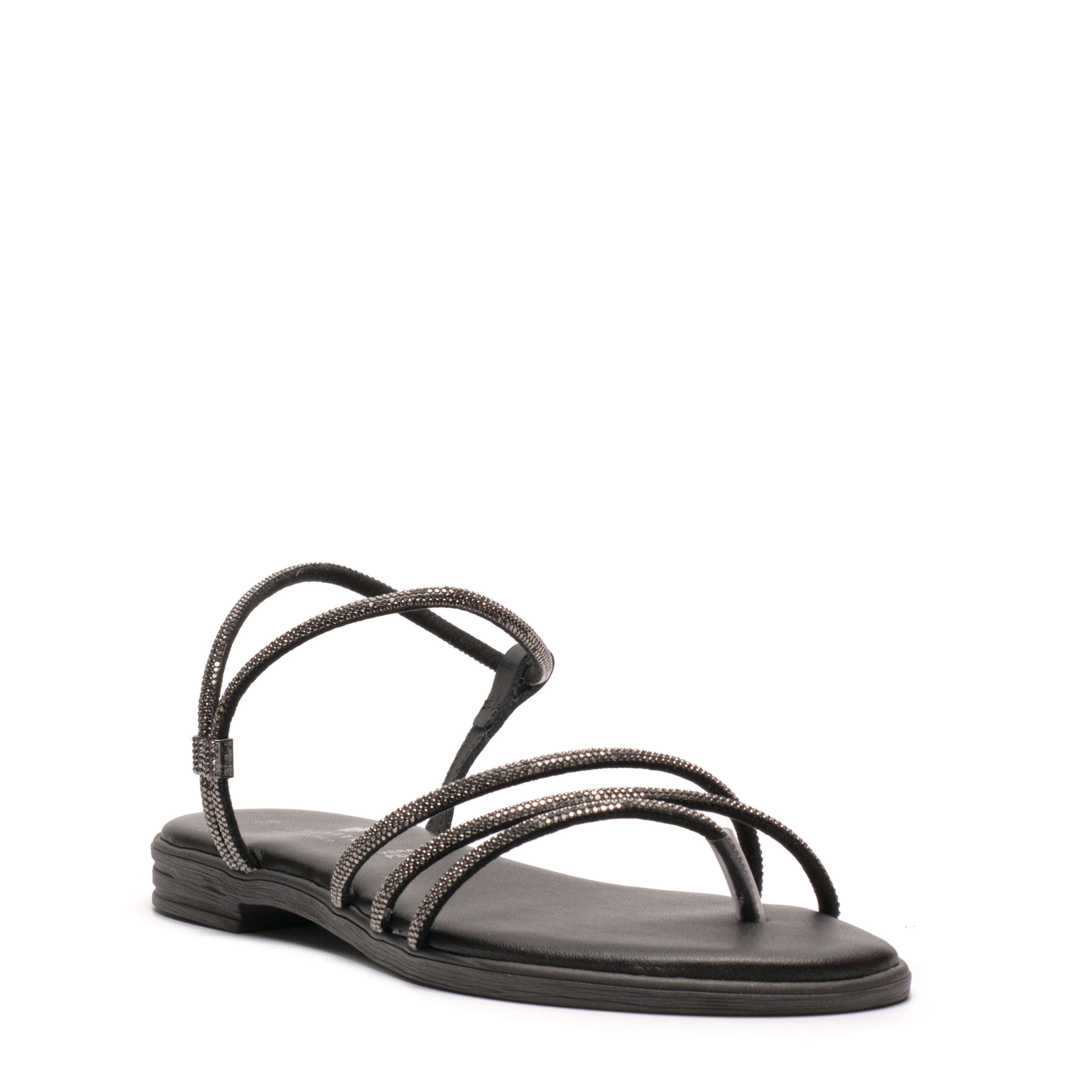 Infradito In Strass Tacco Basso Borgo Giannotti NP144