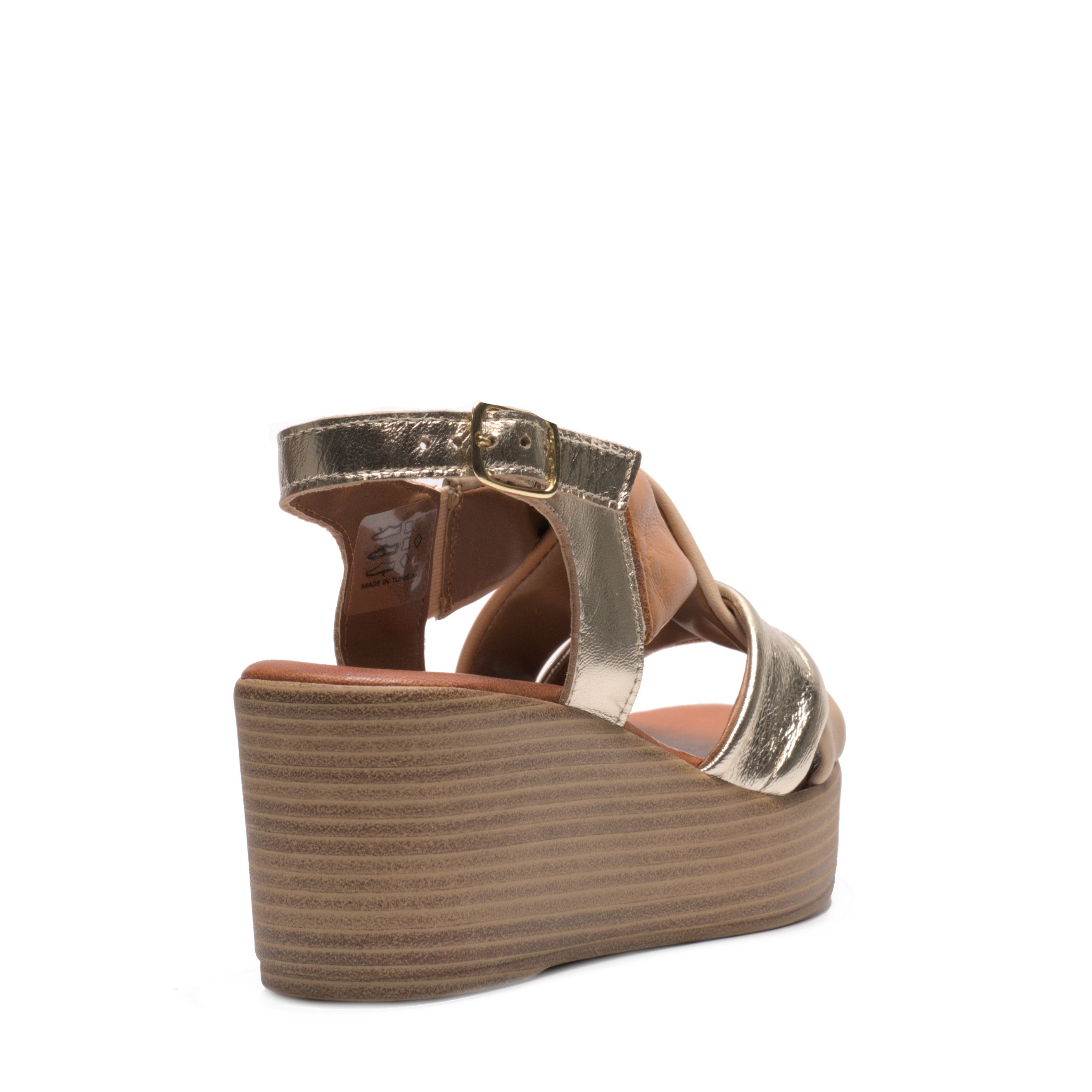 Sandalo Fasce Incrociate Con Zeppa Borgo Giannotti NP161