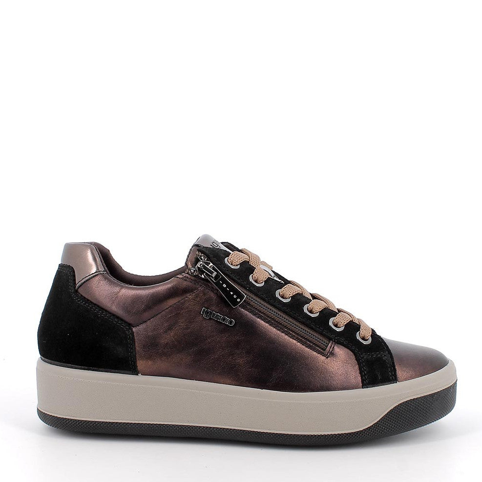 Scarpa Lacci + Zip S.Gomma Igi & Co 86698