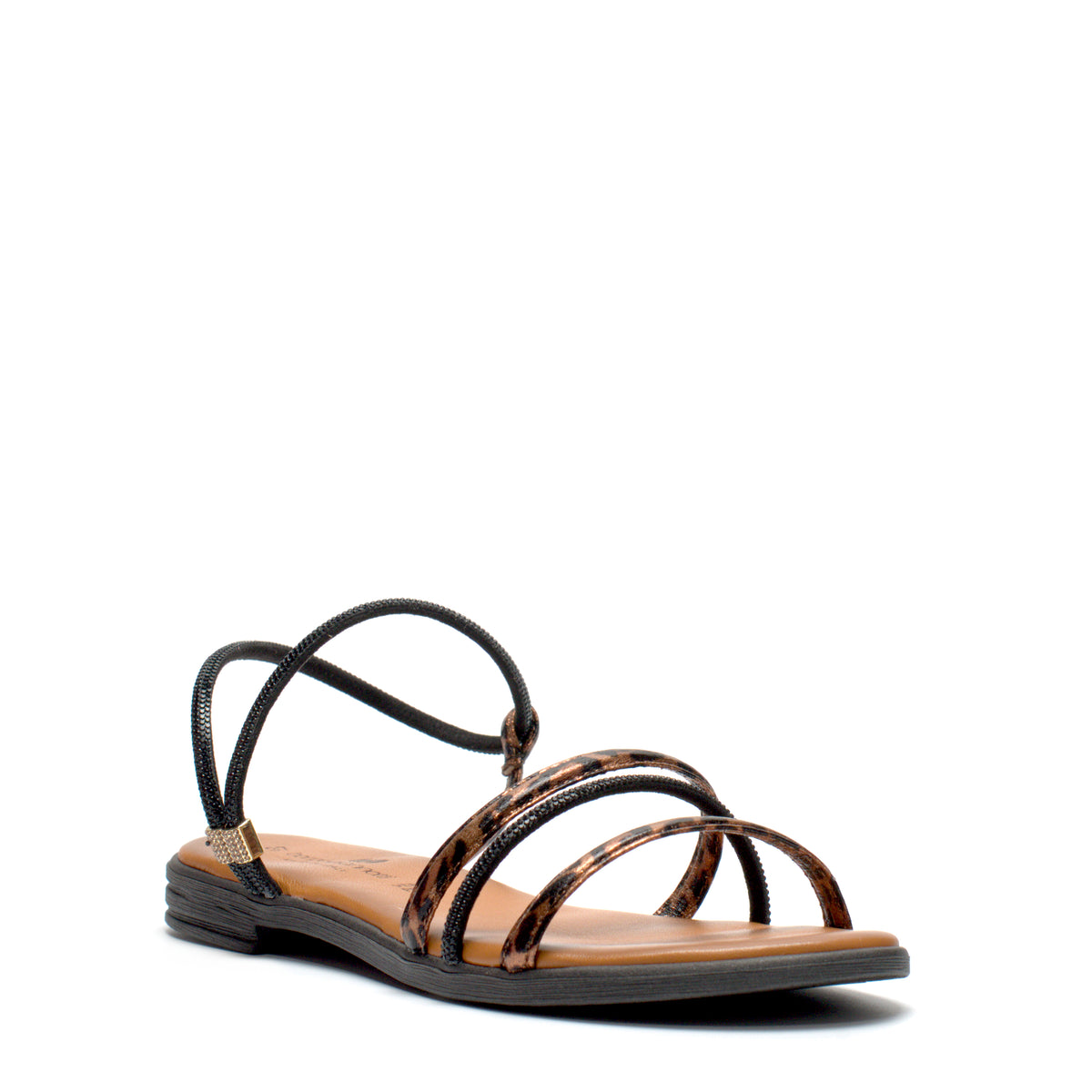 Sandalo In Strass Tacco Basso Borgo Giannotti NP145