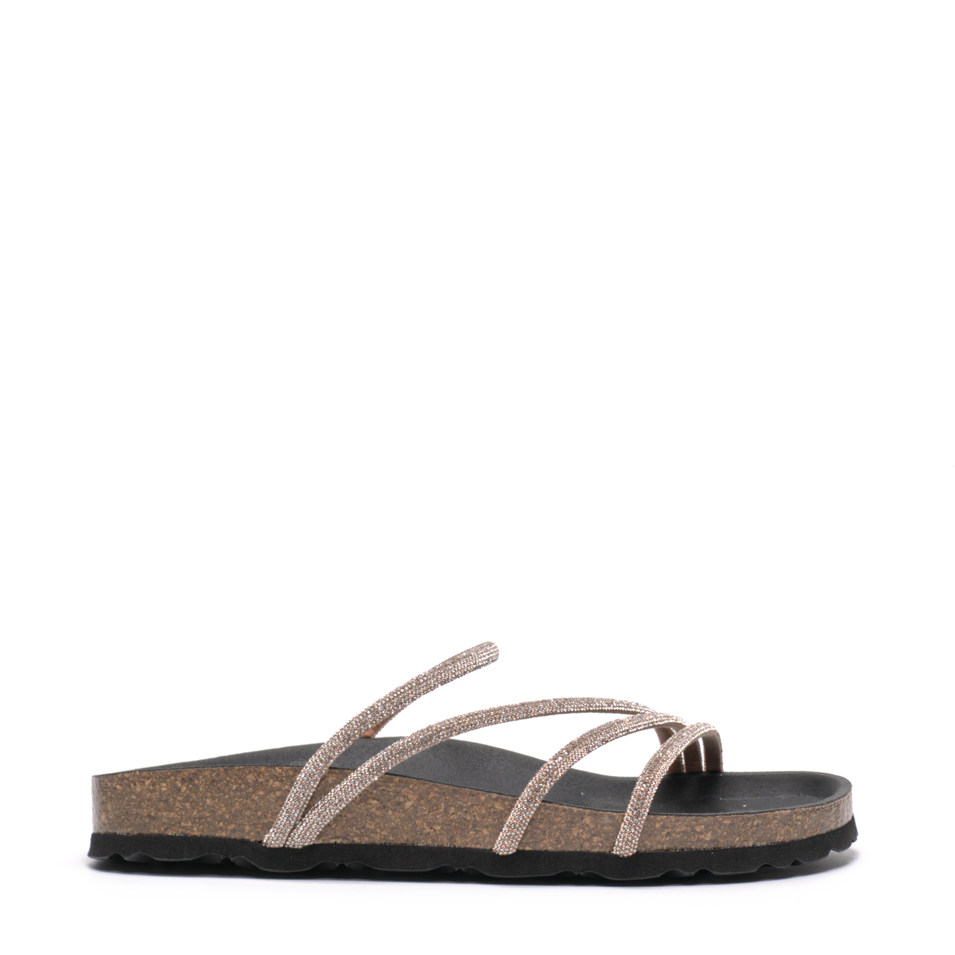Sandalo Strass Suola Sughero Grunland  cb0058