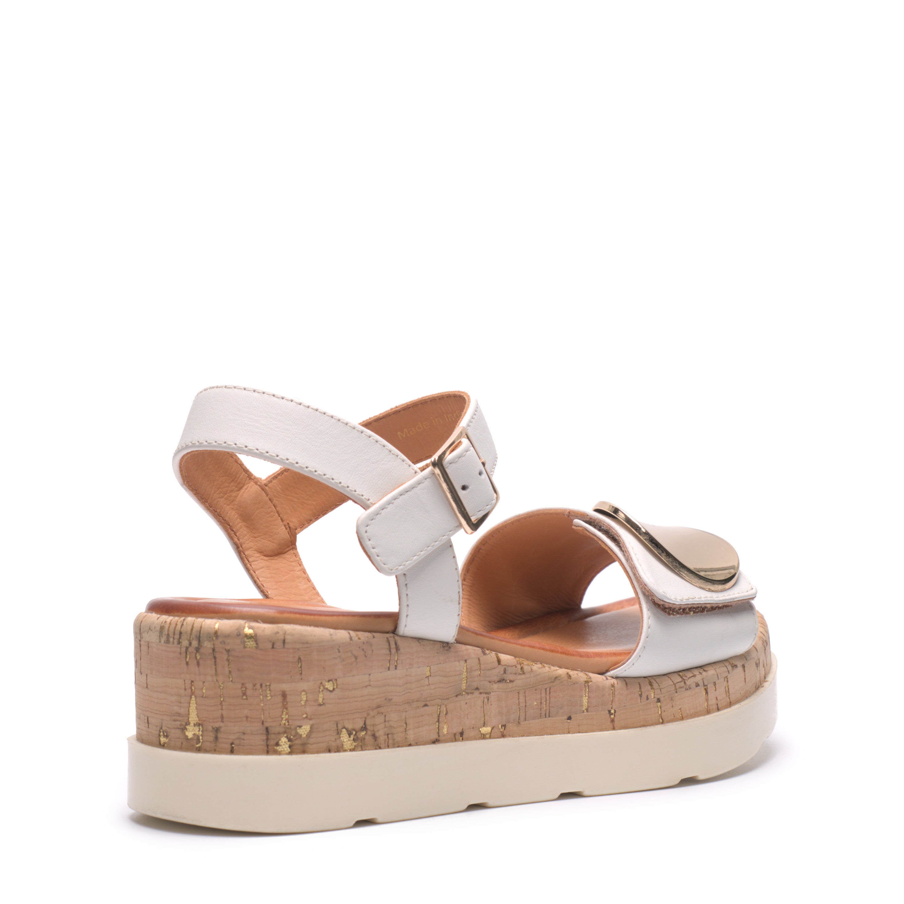 Sandalo Con Zeppa Cinturino + Strappo Rame RESP01