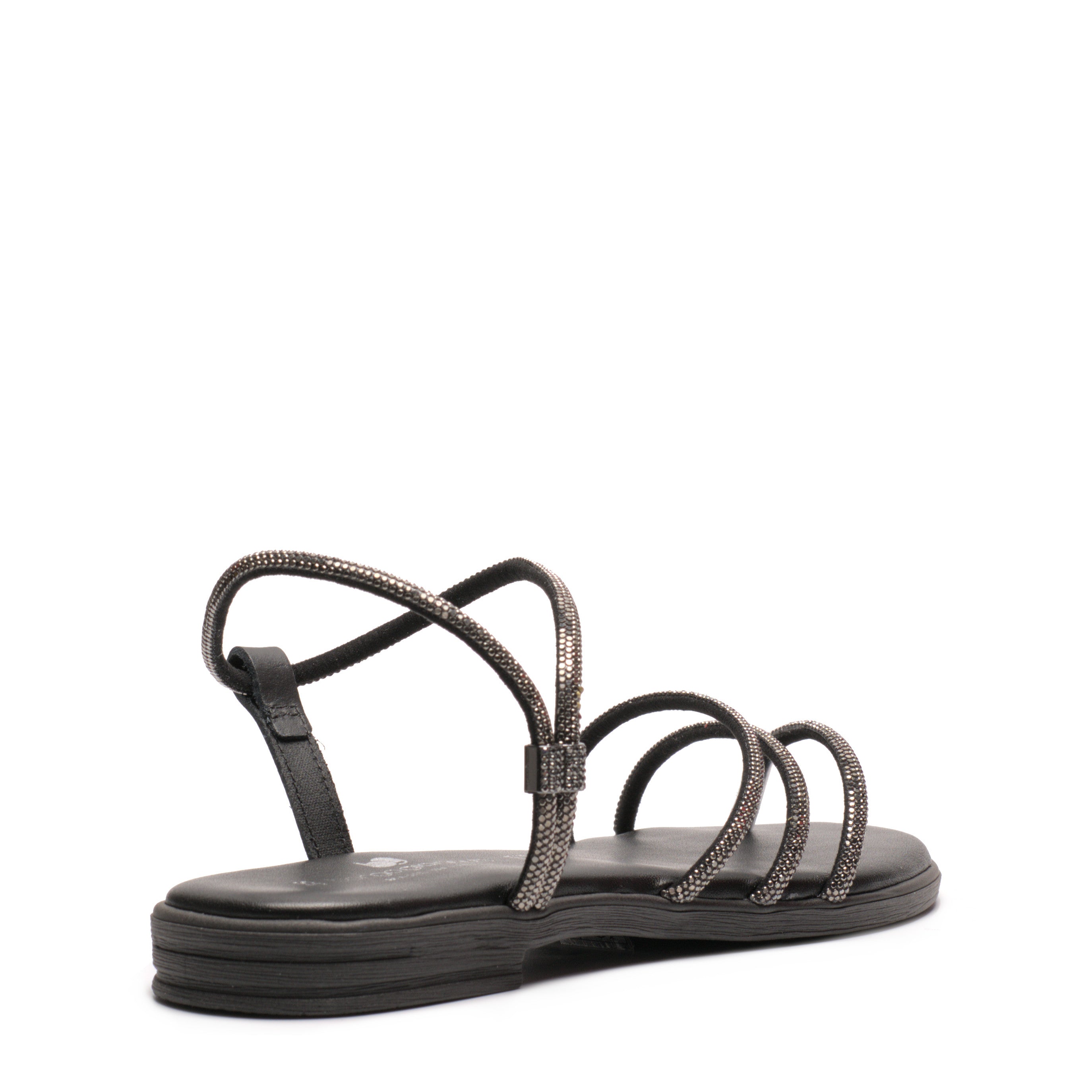 Infradito In Strass Tacco Basso Borgo Giannotti  NP144