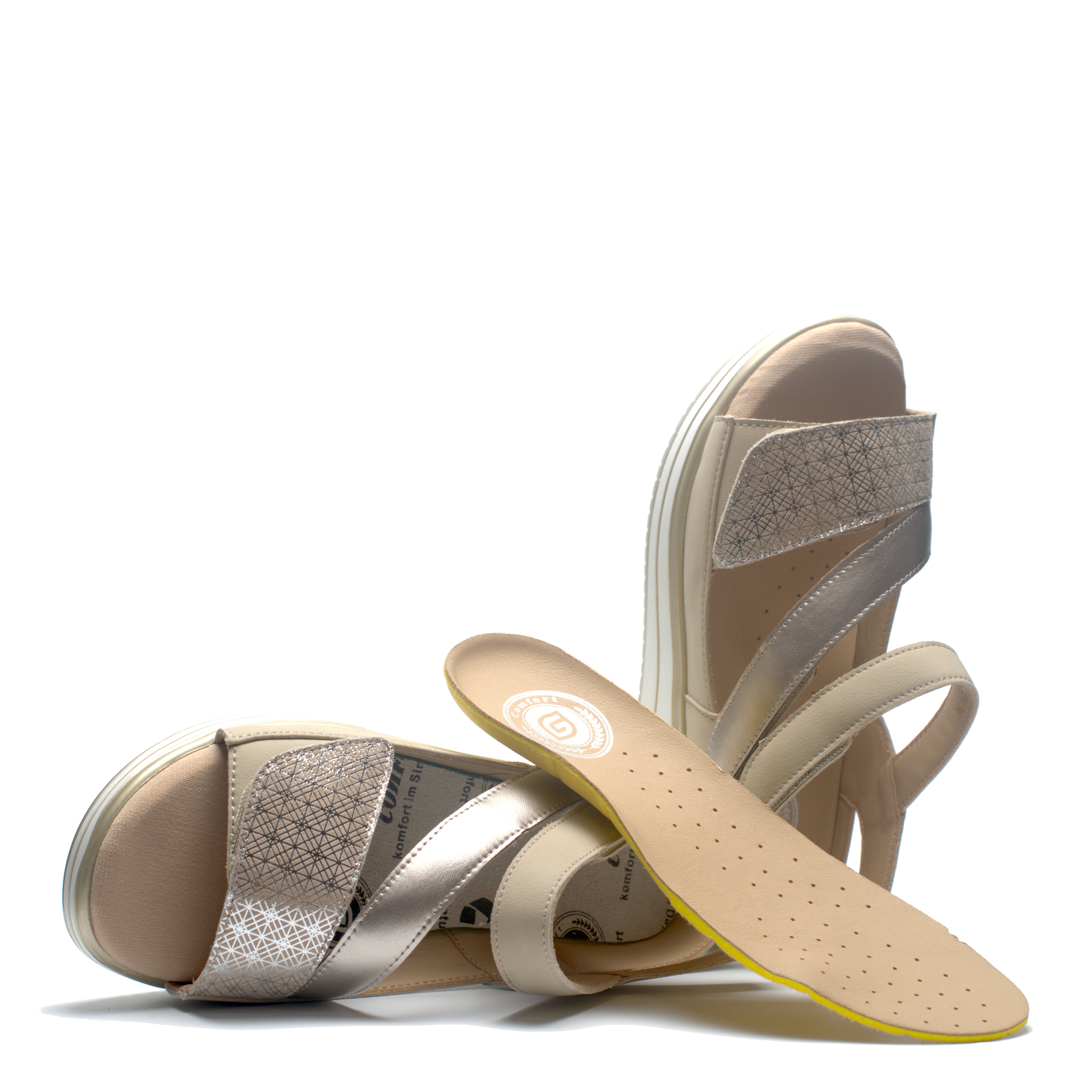 Sandalo 3 Strappi + Plantare Estraibile G-Comfort S661TH