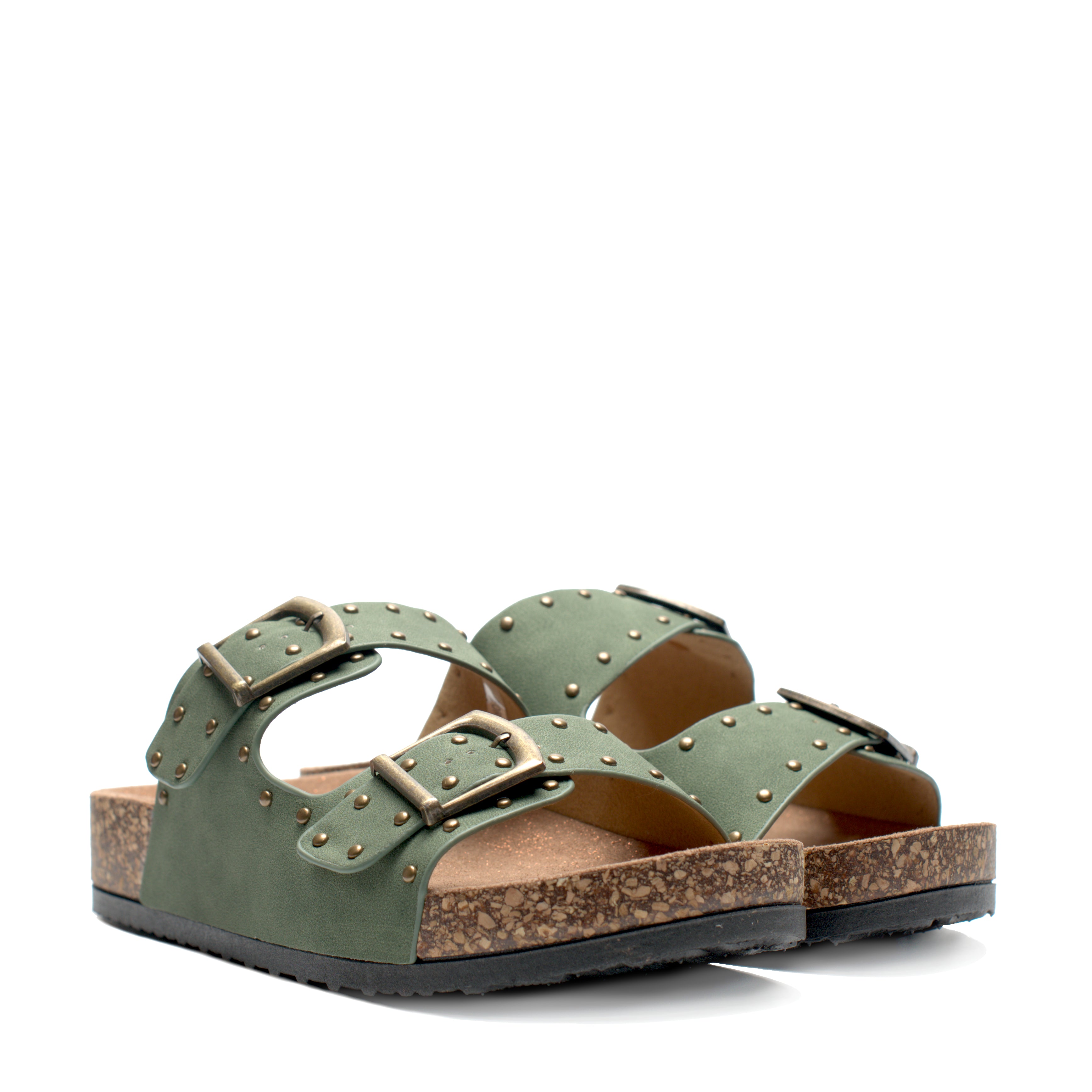 Ciabatta 2 Fibbie + Borchie Heavenly Feet POLLY