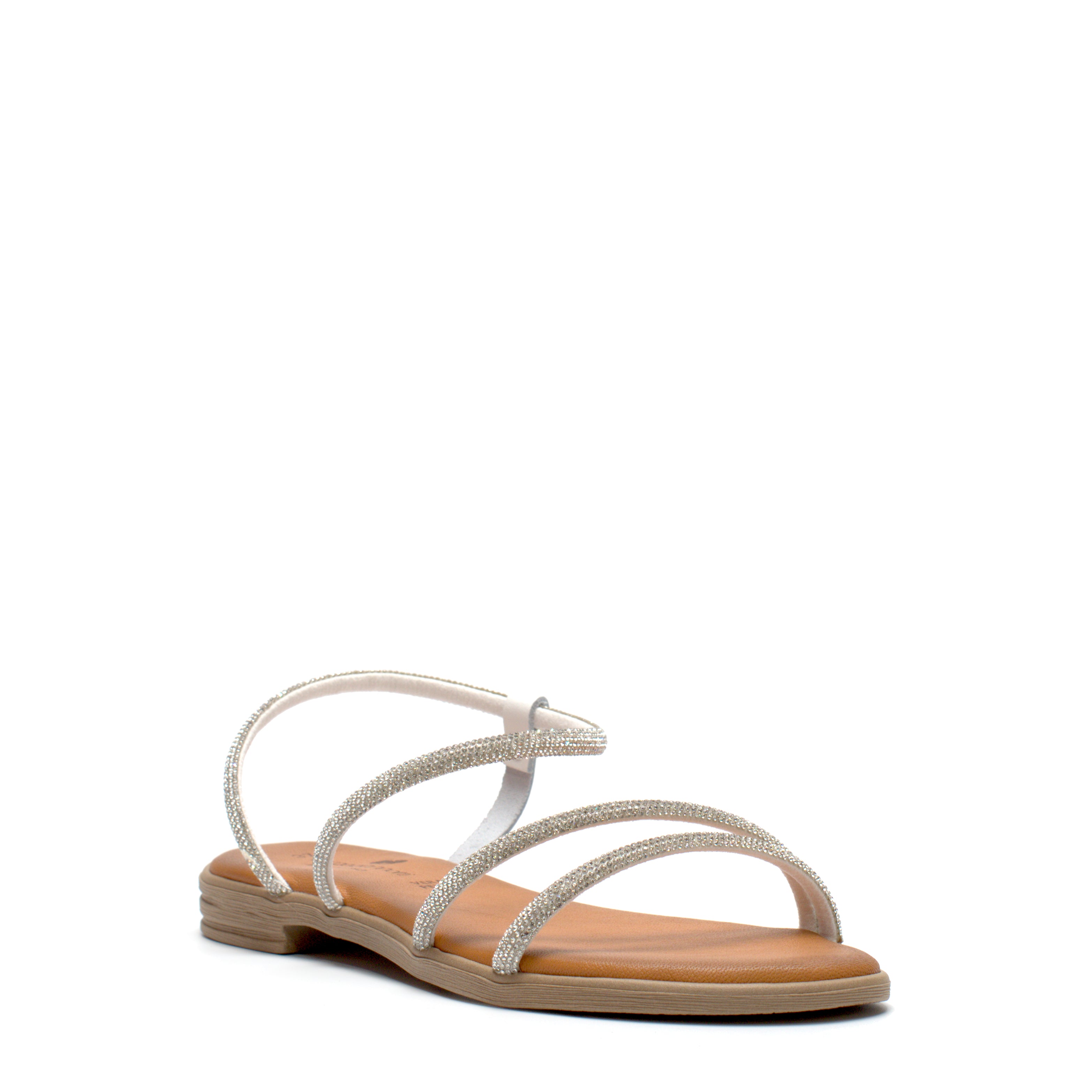 Sandalo In Strass Tacco Basso Borgo Giannotti  NP106