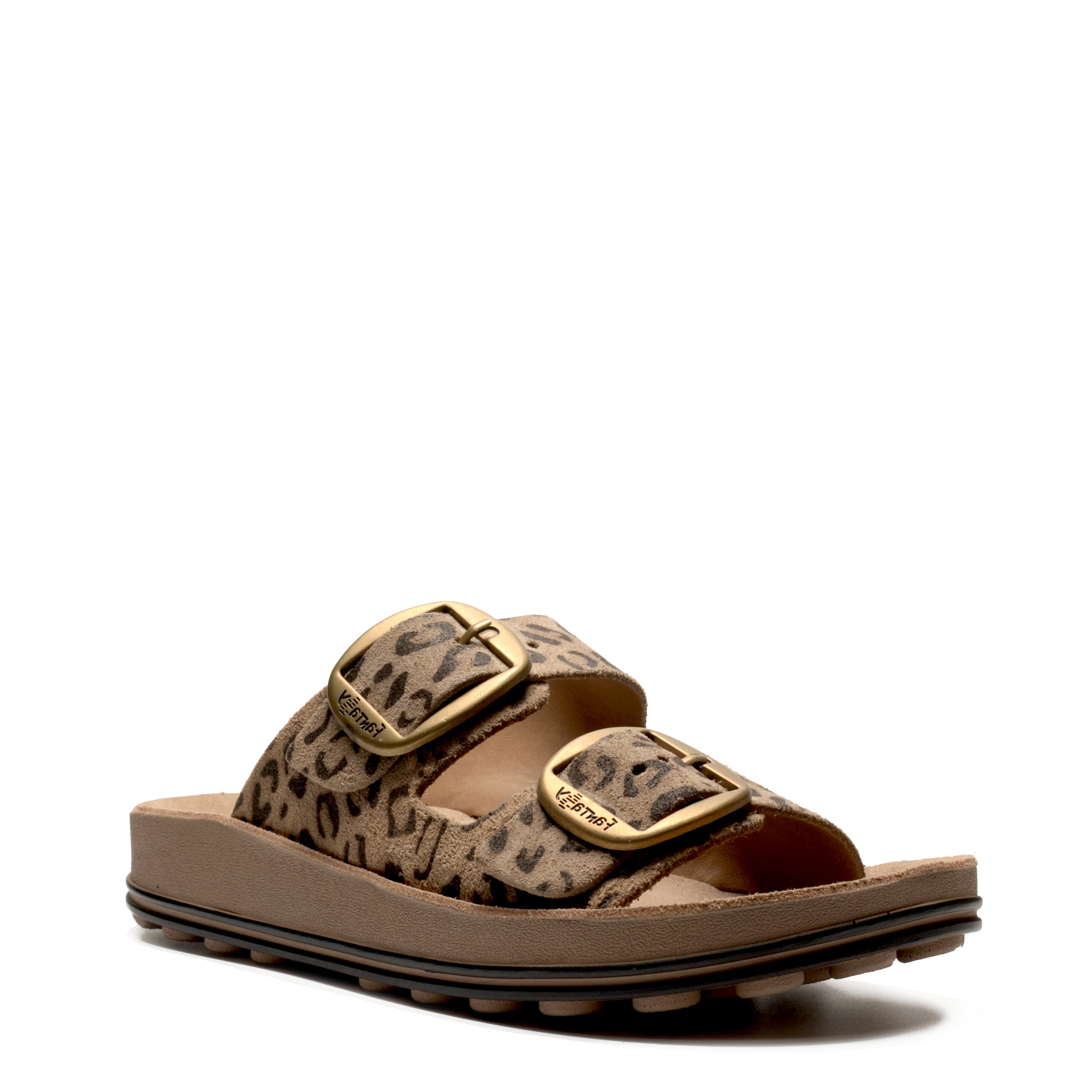 Ciabatta 2 Fibbie  S.Gomma Fantasy Sandals S310/LEOPARDO